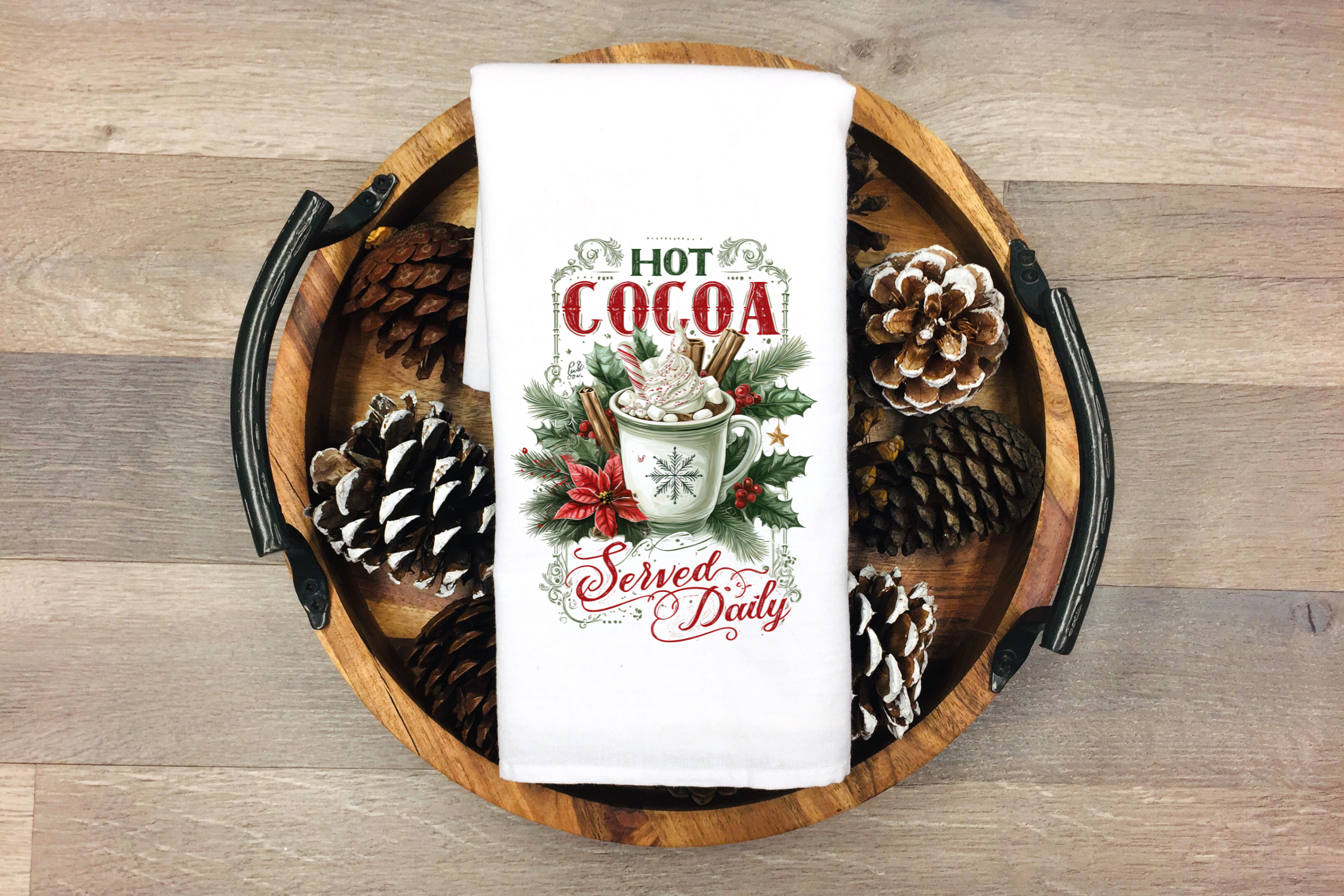 Hot Cocoa Served Daily Towel