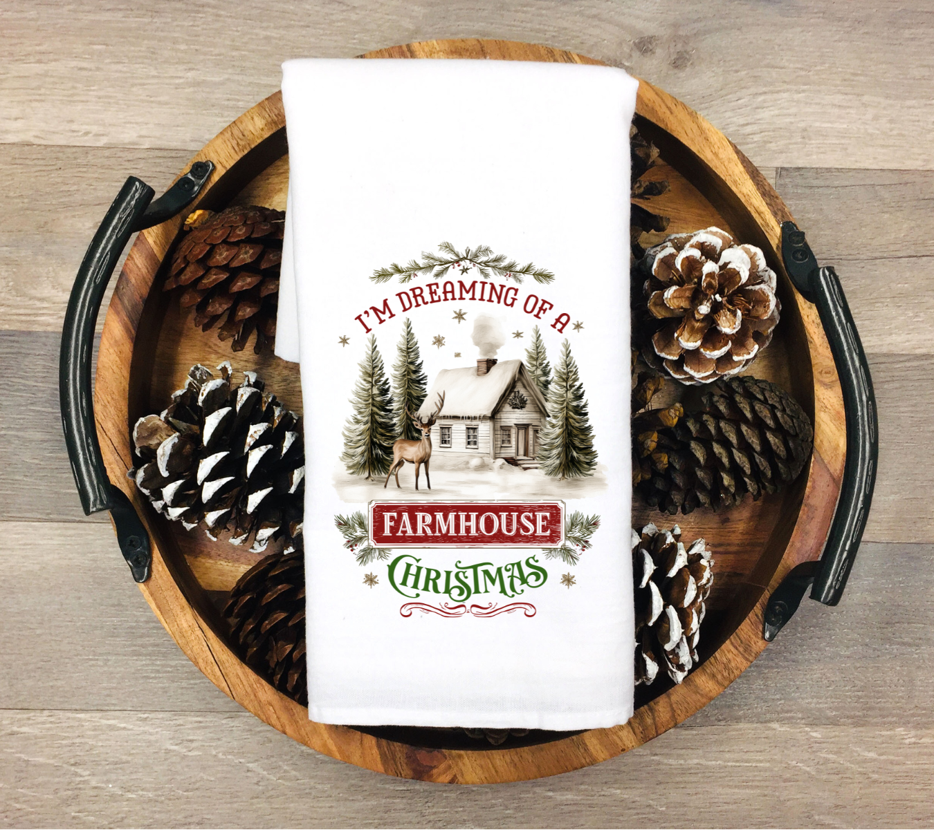 I Am Dreaming Of A Farmhouse Christmas Towel
