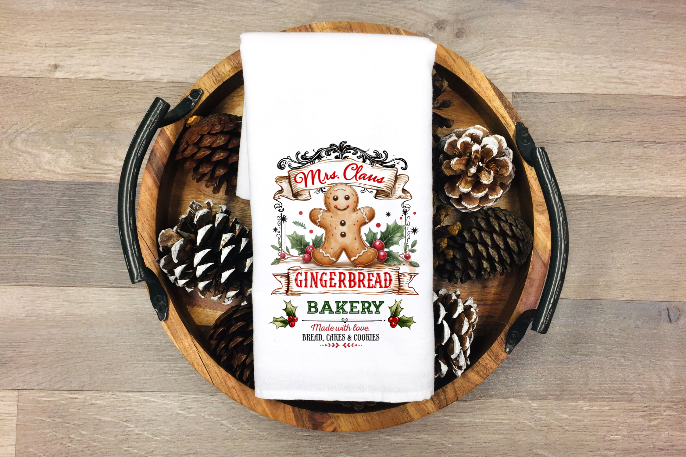 Mrs Claus Gingerbread Bakery Towel